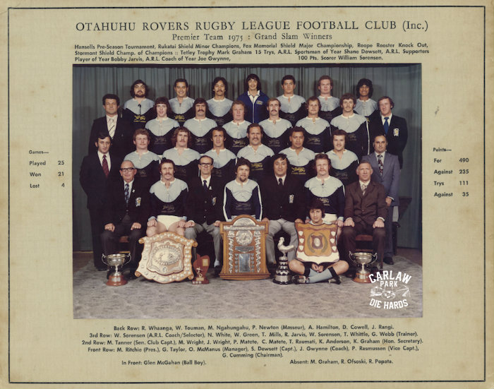 Otahuhu Rovers Rugby League Premier Team 1975